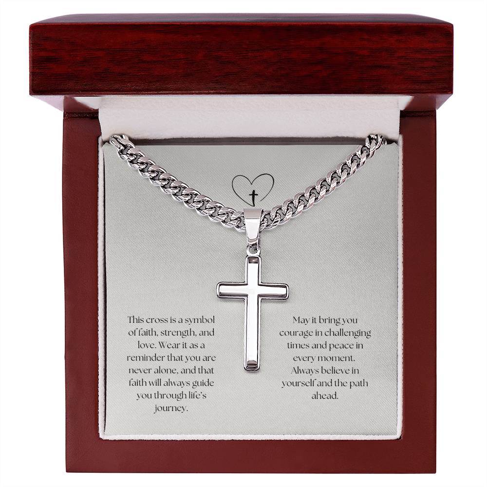 Faith - Cuban Chain Necklace with Cross