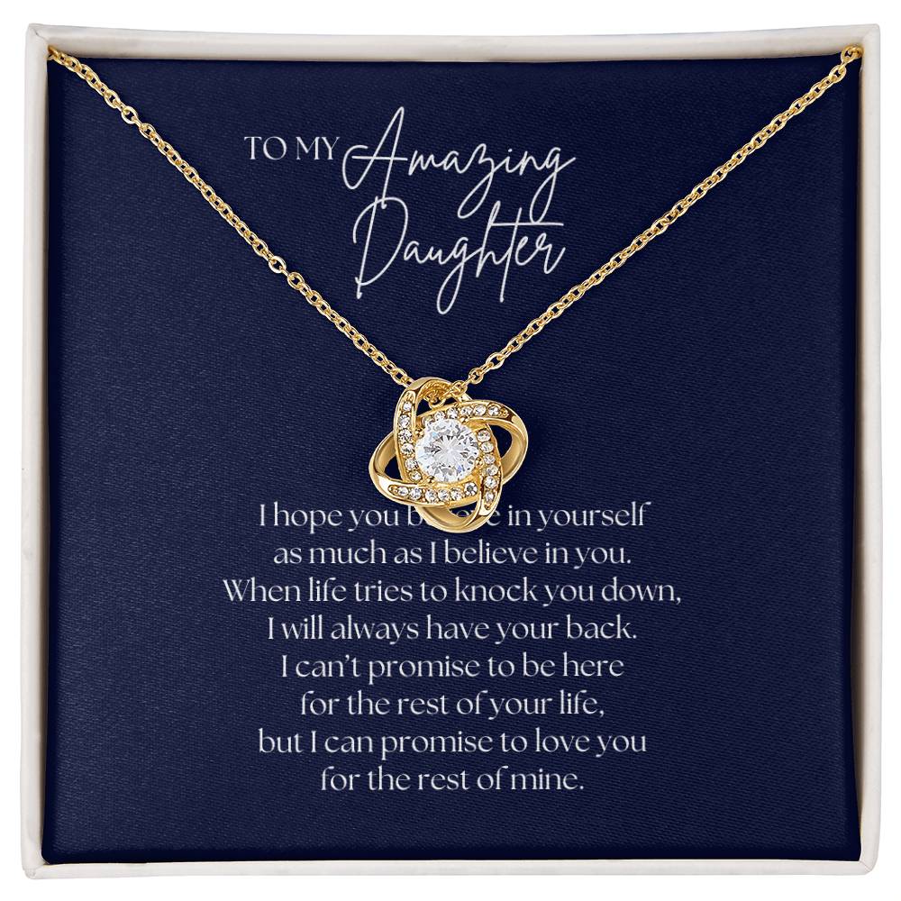 To My Amazing Daughter - Love Knot Necklace