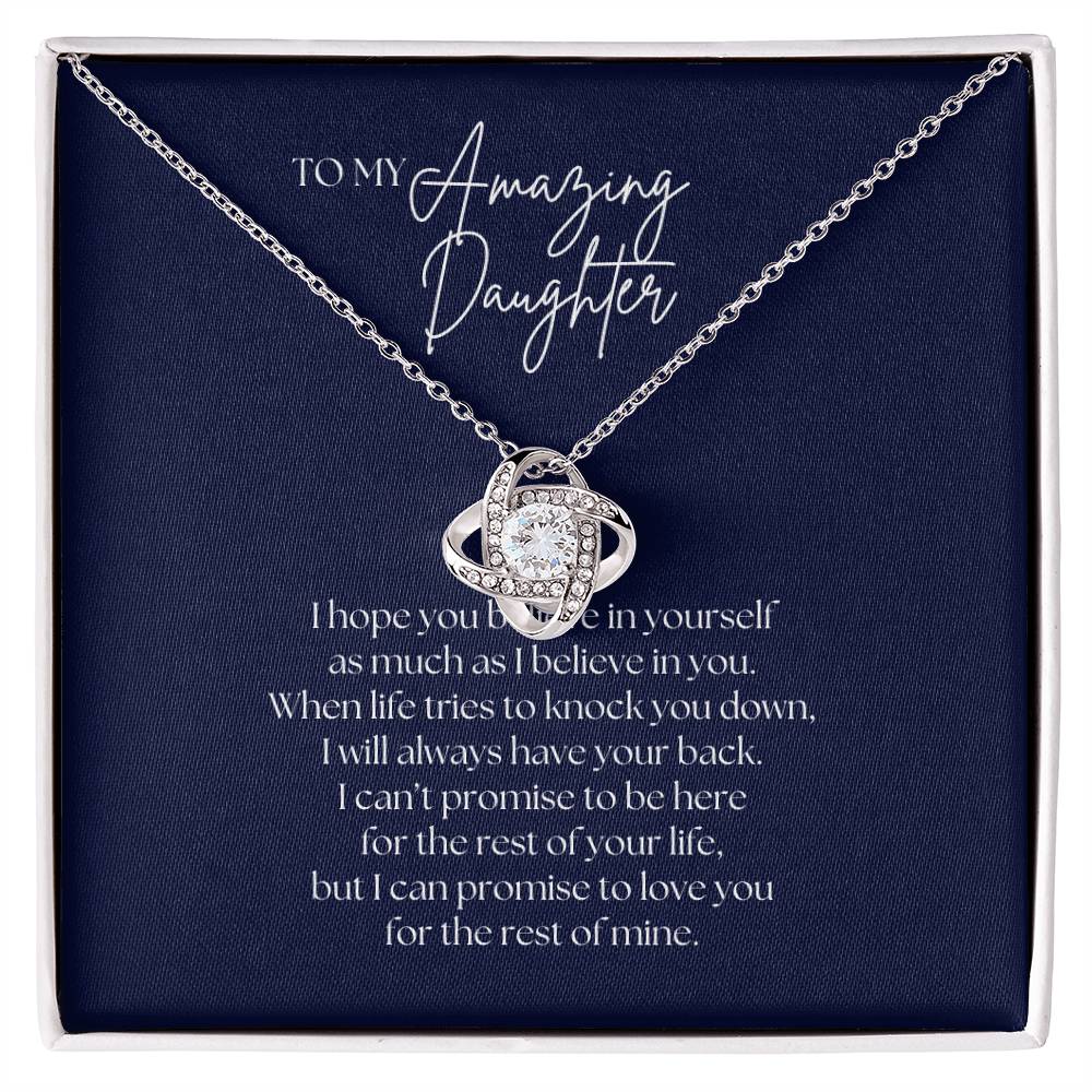 To My Amazing Daughter - Love Knot Necklace