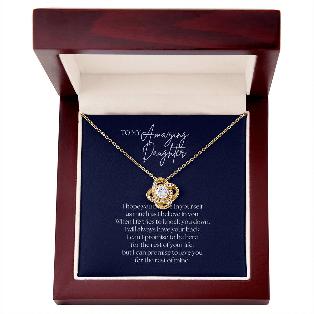 To My Amazing Daughter - Love Knot Necklace